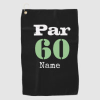 Number 60 par golf course for 60th birthday golfer