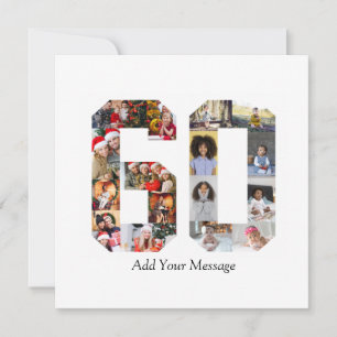 Number 60 Photo Collage Card