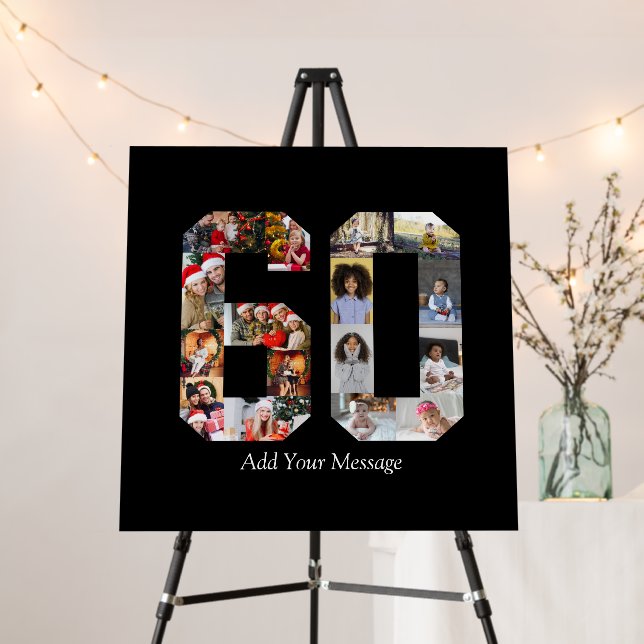 Number 60 Photo Collage Foam Board (In Situ (Stand))