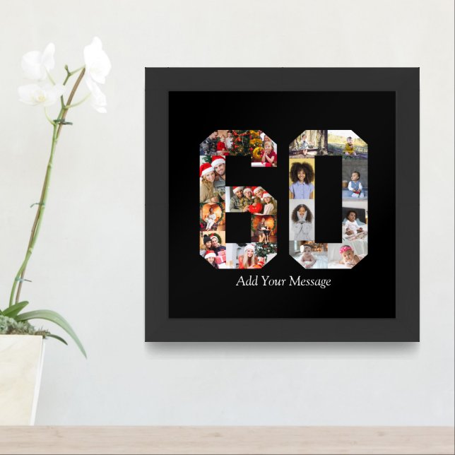 Number 60 Photo Collage Framed Art (Entryway)