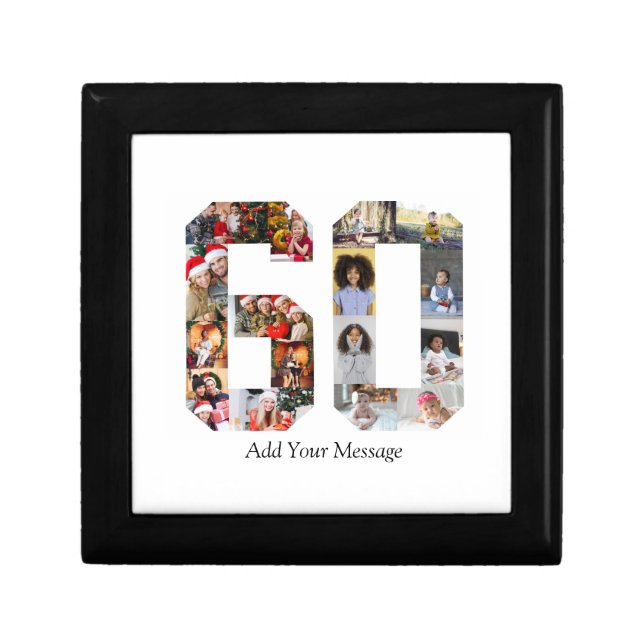 Number 60 Photo Collage Gift Box (Front)