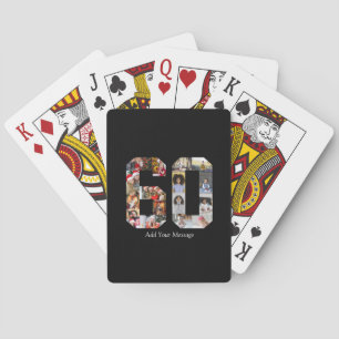 Number 60 Photo Collage Poker Cards