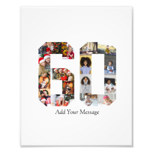 Number 60 Photo Collage Print