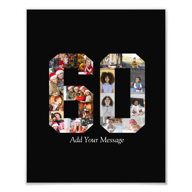 Number 60 Photo Collage Print (Front)