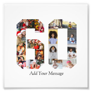 Number 60 Photo Collage Print