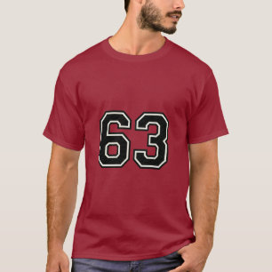 Number 63 Varsity Sports Jersey 63rd Birthday T-Shirt