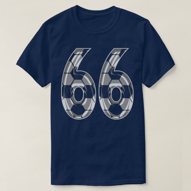 Number 66 Jersey 66 Mom Player Fan T-Shirt (Design Front)