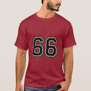 Number 66 Varsity Sports Jersey 66th Birthday T-Shirt