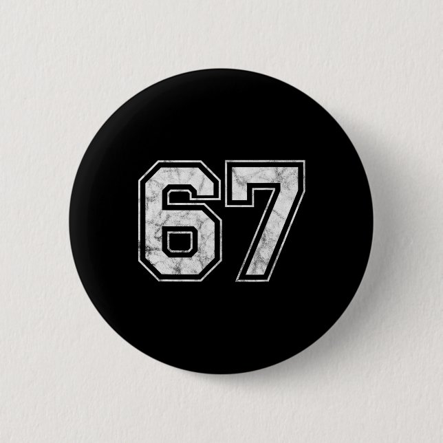 Number 67 2  button (Front)