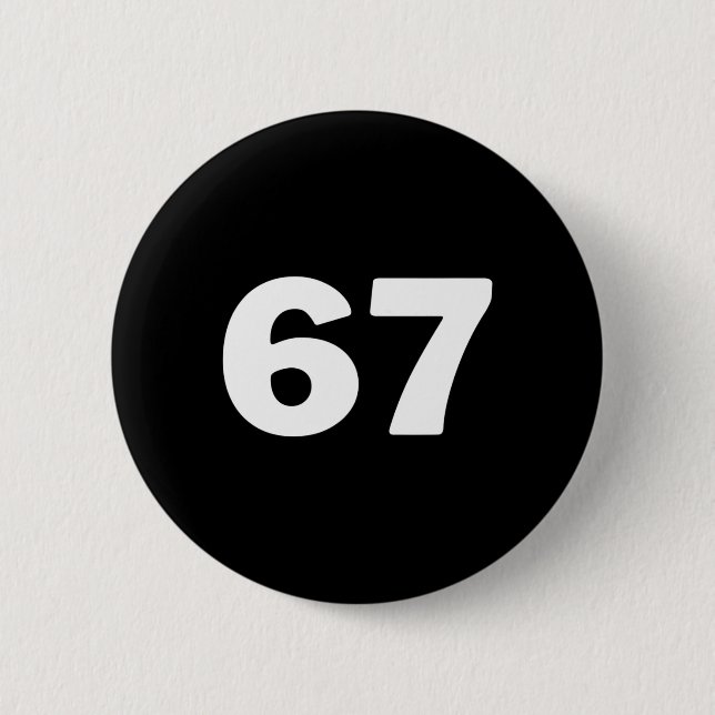 Number 67  button (Front)
