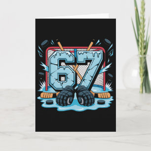 Number 67 Hockey Drip Meme Hockey Player Card