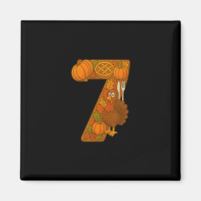 Number 67 Matching Six Seven 6 7 Meme 67 Thanksgiv Magnet (Front)