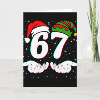 Number 67 Matching Six Seven 6 7 Meme 6-7 Christma Card