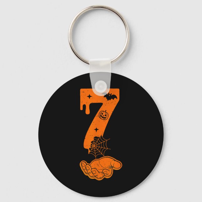 Number 67 Matching Six Seven 6 7 Meme 6 7 Hallowee Keychain (Front)