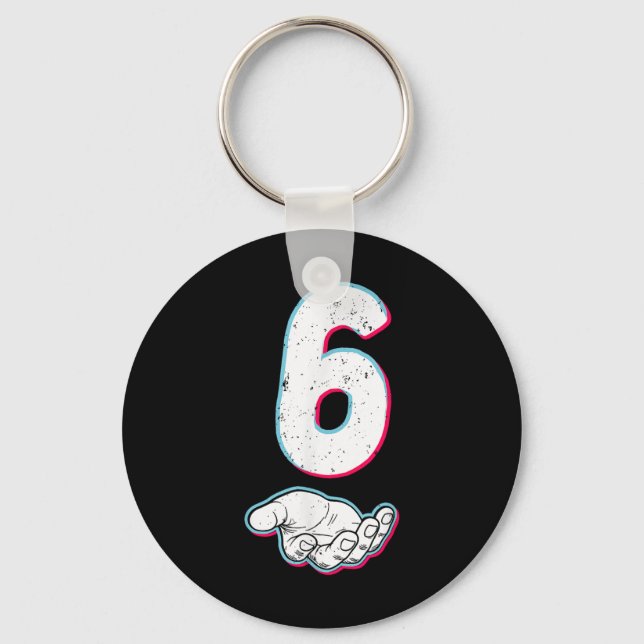 Number 67 Matching Six Seven 6 7 Meme 6 7 Hallowee Keychain (Front)