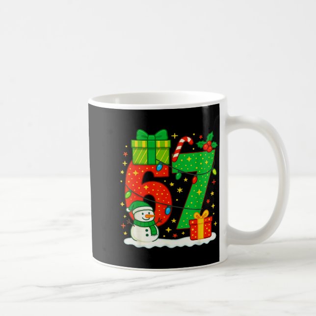 Number 67 Meme Matching Christmas Couple 67 Six Se Coffee Mug (Right)