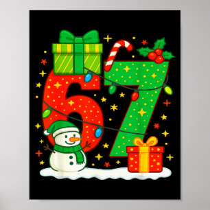 Number 67 Meme Matching Christmas Couple 67 Six Se Poster