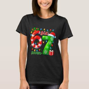 Number 67 Meme Retro Santa 6 7 Holiday Six Seven C T-Shirt