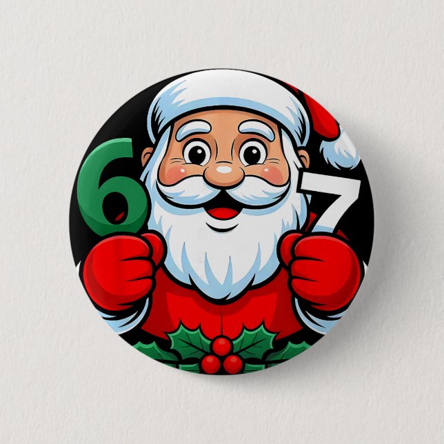 Number 67 Meme Six Seven For Men Women Kids Funny  Button (Front)