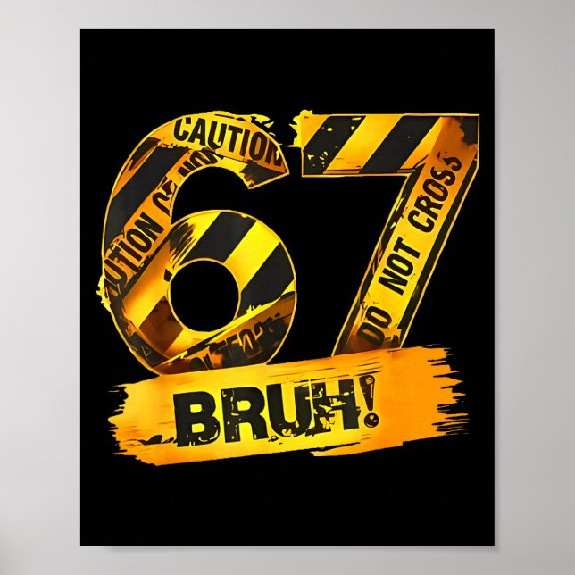 Number 67 Numbered Uniform Srts Jersey Team 67th B Poster (Front)