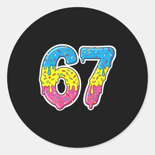 Number 67 Shirt Costume Adult Nk For Women Men Kid Classic Round Sticker (Front)