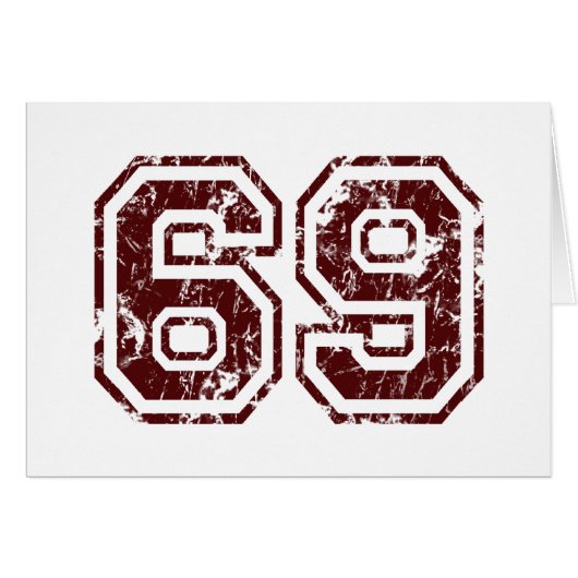 Number 69 cards (Front Horizontal)