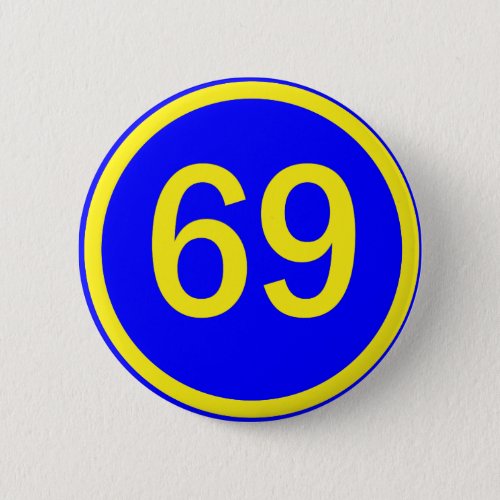 number 69 in a circle button