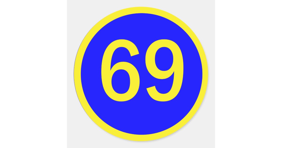 69 Number number' Sticker