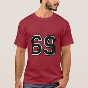 Number 69 Varsity Sports Jersey 69th Birthday T-Shirt
