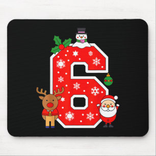 Number 6 67 Meme Couple Pajamas Christmas Matching Mouse Pad