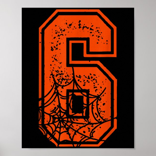 Number 6 67 Meme Halloween Pumpkin Costume Matchin Poster (Front)