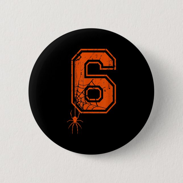 Number 6 67 Meme Halloween Sder Costume Matching G Button (Front)
