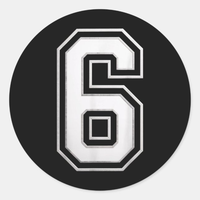 Number 6 67 Meme Matching  Classic Round Sticker (Front)