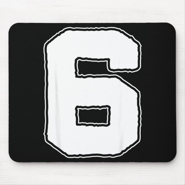 Number 6 6th Birthday Boy Kids Six Year Old Happy  Mouse Pad (Front)