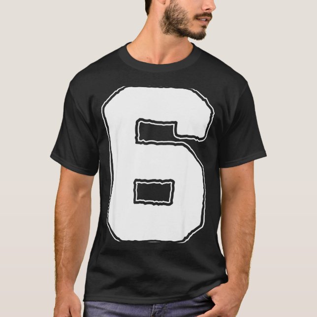 Number 6 6th Birthday Boy Kids Six Year Old Happy  T-Shirt (Front)