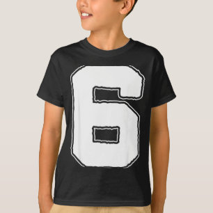 Number 6 6th Birthday Boy Kids Six Year Old Happy  T-Shirt