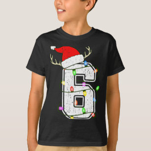Number 6 6th Birthday Boy Six Christmas Happy Birt T-Shirt