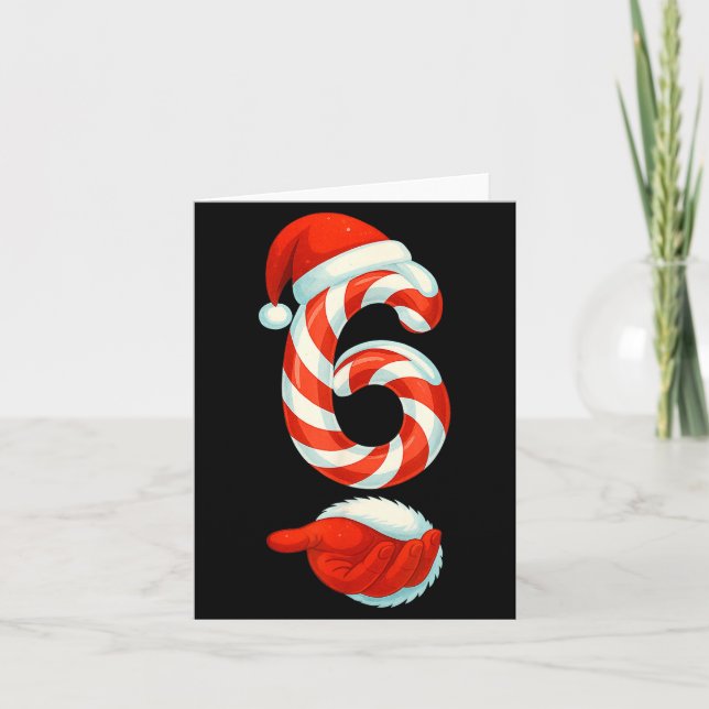 Number 6 7 Meme 67 Couple Pajamas Christmas Matchi Card (Front)