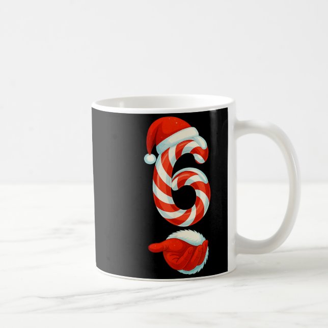 Number 6 7 Meme 67 Couple Pajamas Christmas Matchi Coffee Mug (Right)