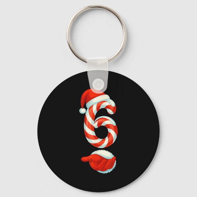 Number 6 7 Meme 67 Couple Pajamas Christmas Matchi Keychain (Front)