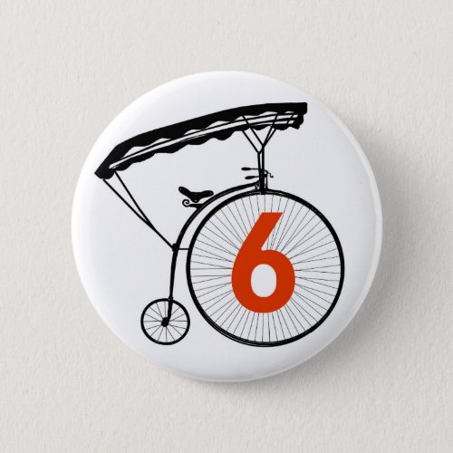 Number 6 Badge _ The Prisoner Pinback Button