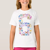 Number 6 Butterflies Theme 6 Year Old Girls