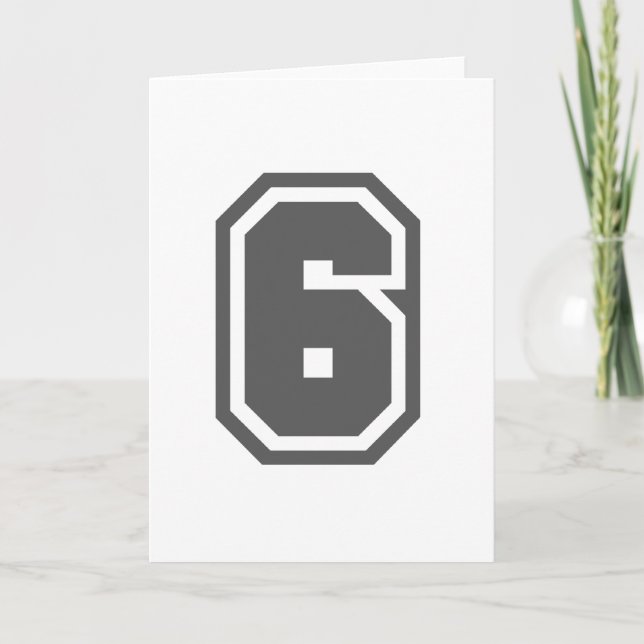 Number 6 card (Front)
