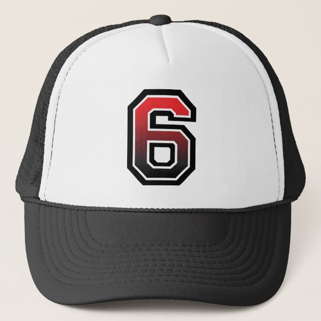 Number 6 Classic Trucker Hat (Front)