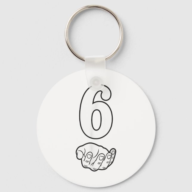 Number 6 Funny 67 Six Seven Meme Hands Couple Matc Keychain (Front)