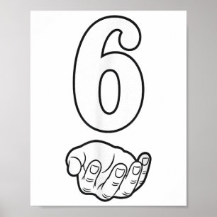 Number 6 Funny 67 Six Seven Meme Hands Couple Matc Poster