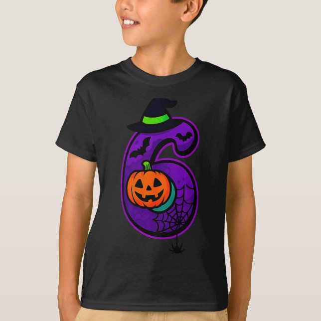 Number 6 Funny Meme Saying 6 7 Six Seven Halloween T-Shirt (Front)