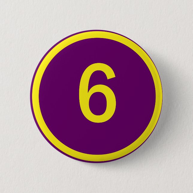 number 6 in a circle button (Front)
