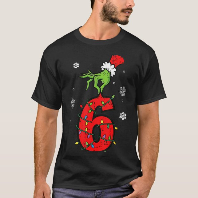Number 6 Matching 67 Meme 6 7 Christmas Boys Youth T-Shirt (Front)