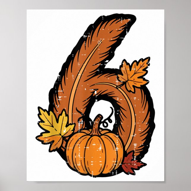 Number 6 Matching 67 Meme 6 7 Thanksgiving Boys Yo Poster (Front)